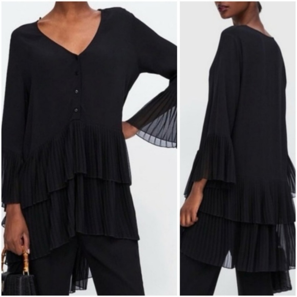 Pleated blouse